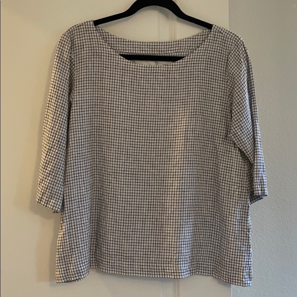 Notperfectlinen January 3/4 sleeve linen top
